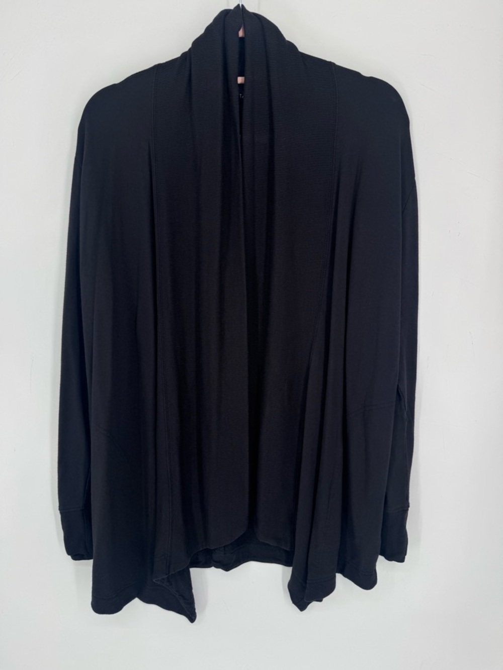 Athleta Women's Black Open-Front Basic Neutral Minimalist Cardigan Size Medium